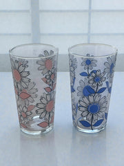 Verres à eau fleurs