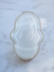 Plat apéro ou de service opaline bord doré