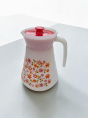 Carafe fleurs Arcopal années 70
