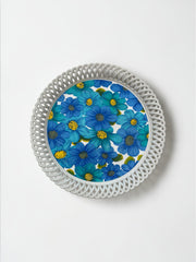 Plateau rétro fleurs bleues Better-Maid