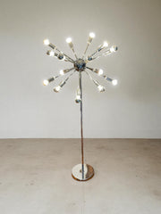 Lampadaire spoutnik chromé 16 feux