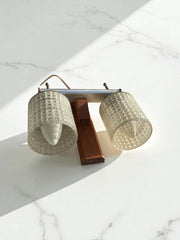 Applique murale teck et verre années 60