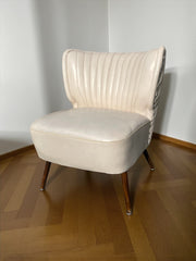 Fauteuil cocktail 1950/60 blanc crème
