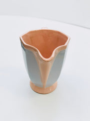 Pichet/vase en faïence Digoin Sarreguemines pastel
