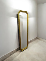 Grand miroir vertical bois doré