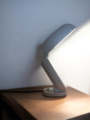 Lampe Z blanche dans le style de Fase, Omni Bambina, vintage pop, années 80