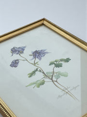 Cadre fleur sauvage doré