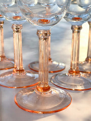 6 flûtes pied rose Luminarc