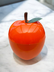 Seau à glaçons pomme S.O.M.M Paris orange années 70