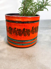 Cache-pot céramique orange