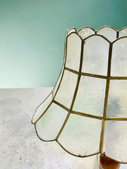 Lampe abat jour en nacre art déco