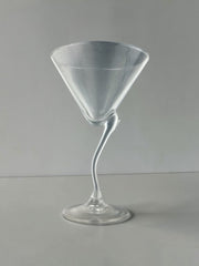 6 verres à cocktail pied zig zag