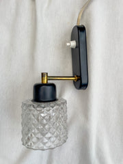 Appliques murales noir et laiton