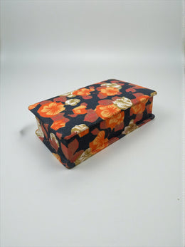 Petite boîte fleurie tissu seventies