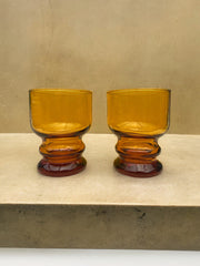 Duo de verres Pernod ambrés