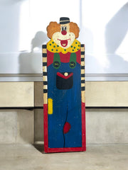 Plumier clown en bois vintage
