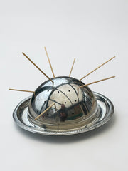 Présentoir à amuse-bouches chromé