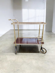 Desserte-charriot de bar 1970 dorée