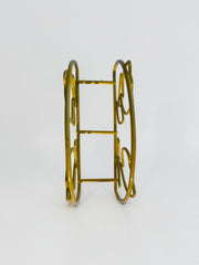 Porte serviettes metal jaune tulipe filaire