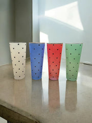 Série de 4 verres à pois