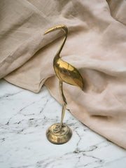 Grand échassier en laiton