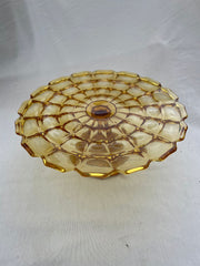 Plat à gâteaux ambré art déco