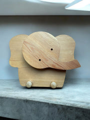 Porte manteau éléphant en bois