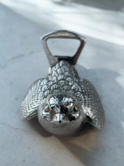 Décapsuleur oiseau métal argenté