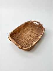 Grand panier en osier chinois tressé main