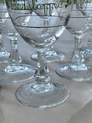 6 verres irish coffee bord doré