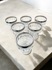 6 coupes de champagne en cristal