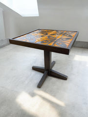 Sellette bois céramique orange