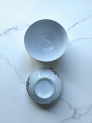 2 grands bols fleurs vintage