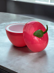 Seau à glaçons pomme S.O.M.M Paris rose années 70