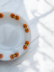 2 grandes assiette Schott Mainz motif oeil de paon