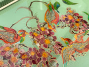 Plateau vert oiseaux et scoubidou