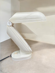 Lampe Z blanche dans le style de Fase, Omni Bambina, vintage pop, années 80