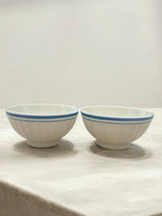 Duo de bols à facettes années 50