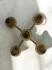 Candélabre doré ancien laiton 4 branches