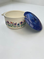 Plat en céramique fleuri manufacture Boch