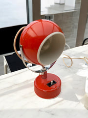 Lampe eyeball orange Space Age années 70