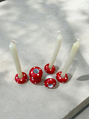 6 bougeoirs champignons et leur 20 bougies