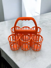 Porte bouteilles orange vintage Curver