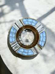 Cendrier/vide-poche en laiton et en nacre