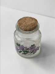 Bocal de rangement fleurs bouchon en liège 1970