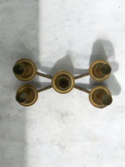 Candélabre doré ancien laiton 4 branches