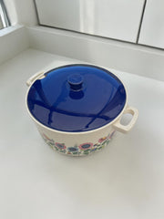 Plat en céramique fleuri manufacture Boch