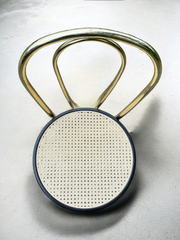 Chaise cannage et laiton style Thonet