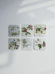 6 sous-verres fleurs