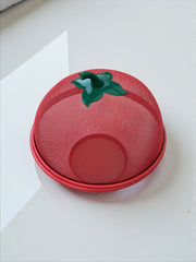 Corbeille à fruits métallique rouge